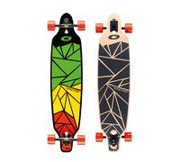 Osprey | Twin Tip Longboard, 39inch Complete Skateboard, 7-PLY Canadian Maple Deck, For Kids Adults and Beginners, Shapes, Multiple Colours