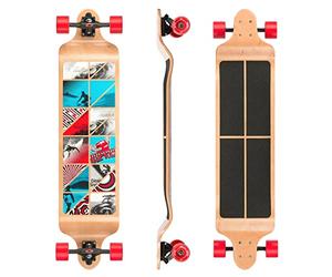 Osprey | Twin Tip Longboard, 41inch Complete Skateboard, 7-Ply Canadian Maple, For Kids Adults and Beginners, Nexus, Multiple Colours