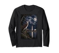 Osprey Washington Monument DC Moon Bird Wildlife Long Sleeve T-Shirt
