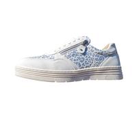 Osprey White Metallic Leopard Womens Trainers with Side Zip Detail-White-6