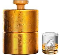 OSPSHPG Ice Ball Press, Clear Diamond Ice Cube Maker Molds, 2.9x2.4 Inch Clear Ice Balls, Aluminium Design, Slow Melting, For Chilling Cocktails, Whiskey, No Power Required