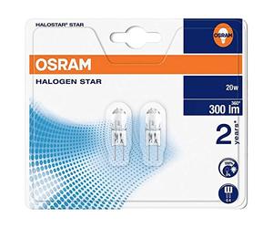 Osram 10 x Halogen Star Halostar 2 Years 20 W G4 Lamp Pack of 2