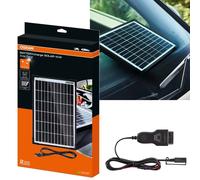 Osram 10W Solar Battery Charger 12V with OBD Port Connector Trickle Panel