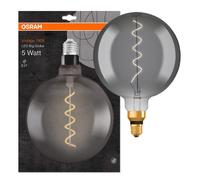 OSRAM 1906 LED E27 28W VINTAGE SPIRAL FILAMENT LARGE GLOBE GLASS - GOLD OR SMOKE