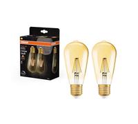 OSRAM 1906 Vintage Edition, E27-base Golden Glass,Warm White (2400K), 725 Lumen, 55W-Replacement, dimmable, 2-Pack