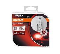 Osram 64150SV2-HCB Silverstar 2.0 H1 Halogen Headlamp Bulb, 12V, Duo Box