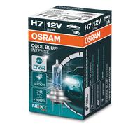OSRAM cool BlueA Intense H7, 100% more brightness, up to 5,000 K, halogen headlight lamp, LED look, folding box (1 bulb)
