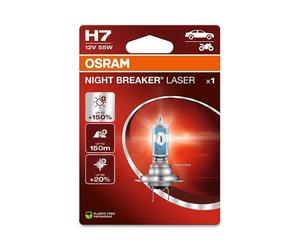 OSRAM 64210NL-1BL H7 12V Headlight Bulb 55W PX26d Single Pack Blister Lighting