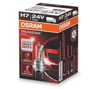 OSRAM TRUCKSTAR PRO H7, +120% more brightness, halogen headlight lamp, 64215TSP, 24V truck lamp, folding box (1 lamp)