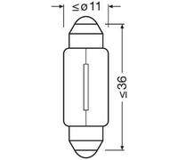 OSRAM 6423 Light Bulb 24V 5W SV8.5-8 Festoon Number Plate Light Incandescent