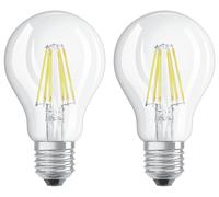 Osram 6W Filament LED Classic Glass GLS Bulb- Twin Pack