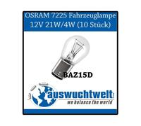 Osram 7225 Parking Light Taillight Bulb 12V 21W/4W BAZ15d 10 Pieces