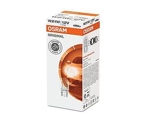 Osram 7505 Original Lamps with Glass Wedge Bases, 12 V, 21 W, Set of 10
