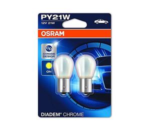 Osram 7507DC 02B PY21 W 12 V 21 W BAU15s Diadem Chrome Indicator Bulbs