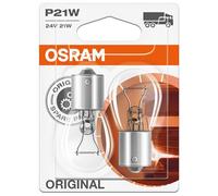 OSRAM 7511BLI2 lamp, 24V, 21W, P21W, BA15s, in double blister
