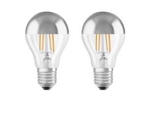 Osram 7W GLS A60 Classic A E27 2700k 80 CRI Filament Mirror 50W Parathom 2 pack