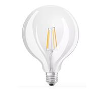 Osram LED Star+ GlowDim Classic Globe Lamp, Ball Shape with E27 Base, Replaces 60 Watt, Filament Style Clear, Warm White - 2200-2700 Kelvin, Pack of 1 [Energy Class E]