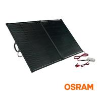 OSRAM BATTERYcharge SOLAR 200W, portable solar panel for off-grid power, battery maintainer, foldable solar panel with integrated stand, over-charge protection