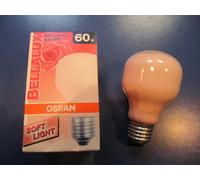 Osram Bellalux Soft Light Rose Bella T60 230V E27 60W Made In France Dimmable [EEK: G]
