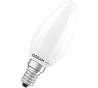 OSRAM LED lamp Superstar B25 Candle Shape Filament dimmable, 2700 K Warm White, 1.8 W, E14, Frosted, 250 lm, 15,000 h, for Chandeliers, Bedside Lamps