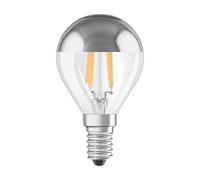 Osram Bulb Shape Star Classic A Mirror LED Head Lamp, Glass, Warm White, E14, 4 W