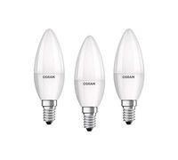 Osram LED Lamp/E14 Base/Cool White (4000 K)/Replaces 40 W Incandescent Bulbs/5.5 W/Frosted/LED Base Classic B, Pack of 3