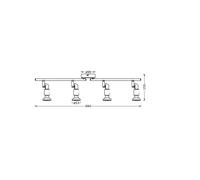 OSRAM ceiling spotlight, black, 4-bulb, metal, GU10 LED 927, dimmable