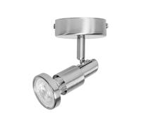 OSRAM ceiling spotlight, silver, metal, 1-bulb, GU10 LED, 2,700 K
