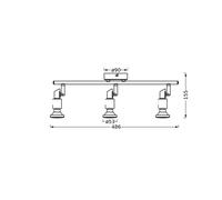 OSRAM ceiling spotlight, white, 3-bulb, metal, GU10-LED 927 dimmable