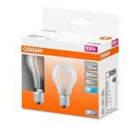 OSRAM Classic A LED bulb E27 7.5W 4000K matt x2