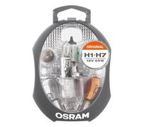 OSRAM ORIGINAL spare lamp box H1/H7, halogen headlamps and signal lamps, 12V passenger car, CLK H1/H7, complete spare lamp set (1 unit)