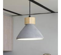 OSRAM CONCRETE WOOD hanging light, grey, Ø 22 cm, concrete, E27