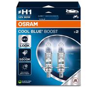 Osram Halogen Headlight Lamps COOL BLUE BOOST H1 - 5500K - 12V/80W - 2-pack - Offroad only