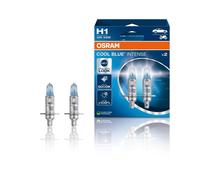 Osram COOL BLUE INTENSE H1, +100% more brightness, up to 5,000K, halogen headlight lamp, LED look, duo box (2 lamps) 64150CBN-HCB