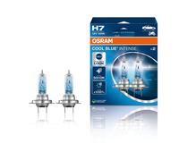 OSRAM COOL BLUE INTENSE H7, +100% more brightness, up to 5,000K, halogen headlight lamp, LED look, Hanging folding box (2 lamps)