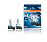 Osram COOL BLUE INTENSE H8, up to 4,800K, halogen headlight lamp, LED look, duo box (2 lamps), 64212CBN-HCB
