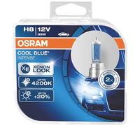 Osram COOL BLUE INTENSE H8, up to 4,800K, halogen headlight lamp, LED look, duo box (2 lamps), 64212CBN-HCB