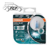 OSRAM COOL BLUE INTENSE H7, +100% more brightness, up to 5,000K, halogen headlight lamp, LED look, duo box (2 lamps), 64210CBN-HCB