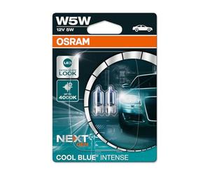 OSRAM COOL BLUE INTENSE W5W, up to 4,000K, halogen signal lamp, double blister (2 lamps), 2825HCBN-02B