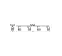 OSRAM CORK ceiling spotlight, white, 4 spots, GU10 LED, 927, dimmable