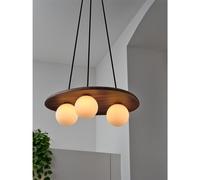 OSRAM Decor Acacia Nest Pendant Light, Acacia Wood Brown, G9 Version, Metal, Glass, Textile Cable