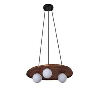 OSRAM Decor Acacia Nest Pendant Light, Acacia Wood Brown, G9 Version, Metal, Glass, Textile Cable