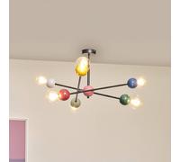 OSRAM Decor Bubble ceiling lamp, 6-bulb, steel, colourful, E27