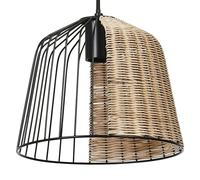Osram Decor Cage Bell Pendant Ceiling Light E27 Black Rattan Max 15W LED Modern