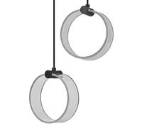 OSRAM Decor Circle Decorative Pendant Light, 2-Bulb, PL, 14W, 930lm, 3000K/4200K/6500K, Warm White/Cool White/Daylight, Click-CCT, not dimmable, IP20, Plastic, Black, LED not Replaceable