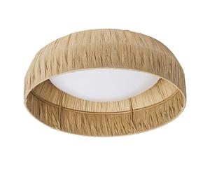 OSRAM Decor Decorative Ceiling Light with Bamboo Shade, 300mm, 12W, 400lm, 3000K, 830 Warm White, IP20, Brown, LED not Replaceable