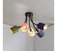 OSRAM Decor Felt Weaving Cans ceiling lamp, colourful, 5-bulb, E14