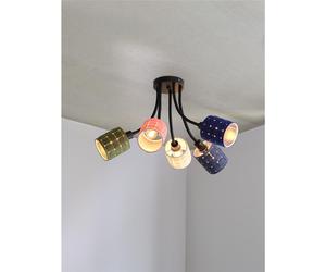Osram Decor Felt Weaving Cans Ceiling Light 5XE14 Multicolour 5x10W LED Modern