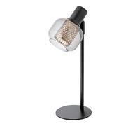 OSRAM Decor Firefly Table E14 Table lamp, Black, Metal/Glass, Industrial Style, Textile Cable, Compact