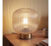 OSRAM Decor Groovie table lamp, amber, height 22 cm, glass, E27